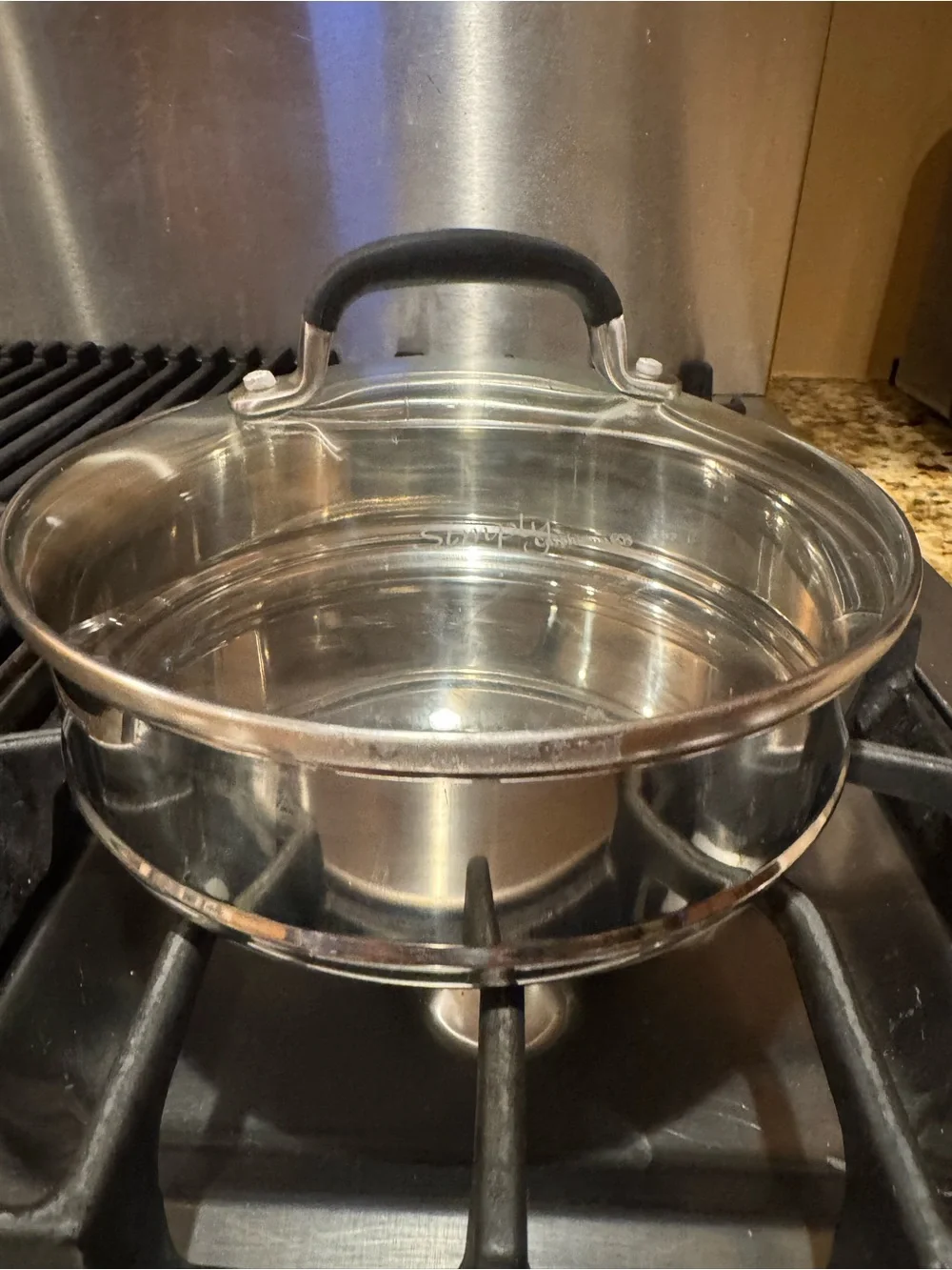 Simply Calphalon Stainless Steel Insert Pan with Clear Glass Lid (7.5” x 2”)